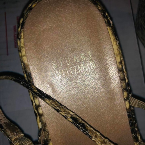 Vintage stuart weitzman snakeskin wedges - Picture 3 of 4